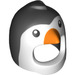 LEGO Black Penguin Costume Head Cover with White Face and Orange Beak (28193 / 101434)