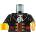 LEGO Zwart Pirate Captain Torso met Haak (973 / 84638)