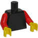 LEGO Black Plain Torso with Red Arms and Yellow Hands (73403 / 88585)