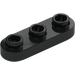 LEGO Black Plate 1 x 3 Rounded (77850)