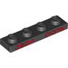LEGO Black Plate 1 x 4 with &quot;Audio Video&quot; (69923)