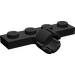 LEGO Noir assiette 1 x 4 avec Douille à rotule (Court avec 4 emplacements) (3183)
