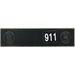 LEGO Black Plate 1 x 4 with Two Studs with 911 Sticker without Groove (92593)
