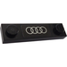 LEGO Black Plate 1 x 4 with Two Studs with Audi Rings Sticker with Groove (41740)