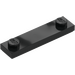 LEGO Black Plate 1 x 4 with Two Studs with Groove (41740)