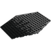 LEGO Black Plate 14 x 18 Hexagonal with Hole (44666)