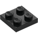 LEGO Black Plate 2 x 2 (3022)