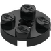 LEGO Black Plate 2 x 2 Round with Axle Hole (4032)