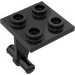 LEGO Noir assiette 2 x 2 Mince avec Dual roues Titulaire avec broches fendues (4870)
