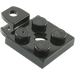 LEGO Black Plate 2 x 2 with Ball Joint Socket (Flattened) (42478 / 63082)