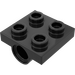 LEGO Zwart Plaat 2 x 2 met Gat met dwarssteunen aan de onderzijde (10247)