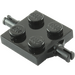 LEGO Schwarz Platte 2 x 2 mit Zwei Rad Holders (4600 / 67687)