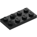 LEGO Black Plate 2 x 4 (3020 / 5584)