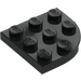 LEGO Black Plate 3 x 3 Round Corner (30357)