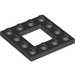 LEGO Schwarz Platte 4 x 4 mit 2 x 2 Open Center (64799)