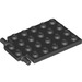 LEGO Black Plate 4 x 5 Trap Door Flat Hinge (92099)