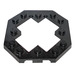 LEGO Black Plate 6 x 6 Octagonal with Open Center (30062)