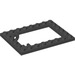 LEGO Black Plate 6 x 8 Trap Door Frame Recessed Pin Holders (30041)