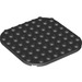 LEGO Black Plate 8 x 8 Round with Rounded Corners (65140)