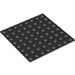 LEGO Black Plate 8 x 8 with Adhesive (80319)