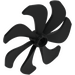 LEGO Black Propeller 7 Blade 6 Diameter (87751)