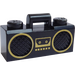 LEGO Black Radio with Gold Trim and Cassette (36357 / 93386)