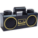 LEGO Schwarz Radio mit Gold Trim und Cassette (36357 / 93386)