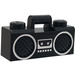 LEGO Negro Radio con Plateado Trim y Cassette (97558)