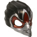 LEGO Zwart Raven Masker met Zilver Snavel en Rood Markeringen (12550 / 12845)