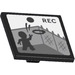 LEGO Noir Roadsign Clip-sur 2 x 2 Carré avec CCTV Autocollant avec clip &#039;O&#039; ouvert (15210)