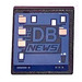 LEGO Black Roadsign Clip-on 2 x 2 Square with DB News Sticker with Open &#039;O&#039; Clip (15210)