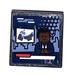 LEGO Black Roadsign Clip-on 2 x 2 Square with Newsreader Sticker with Open &#039;O&#039; Clip (15210)