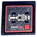 LEGO Noir Roadsign Clip-sur 2 x 2 Carré avec Véhicule Control Monitor Autocollant avec clip &#039;O&#039; ouvert (15210)