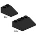 LEGO Zwart Roof Tiles 10054