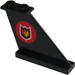 LEGO Black Rudder 1 x 3 x 4 with Fire Logo Sticker (2340)