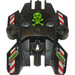 LEGO Black Shell 5 x 7 x 2 with Axle with Red and White Stripes, Green Skull Sticker from Set 7156 (87820)