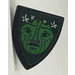 LEGO Black Shield - Triangular with Te Fiti (Green) Sticker (3846)