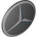 LEGO Zwart Schild met Gebogen Gezicht met Mercedes Benz logo (21100 / 75902)