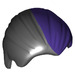 LEGO Schwarz Kurz gekämmt Haar mit Purple Haft (51111 / 92081)