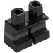 LEGO Noir Jambes courtes avec Dark Stone Gris Rayures (16709 / 41879)