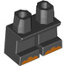 LEGO Noir Court Jambes avec Orange toes (28644 / 41879)