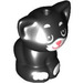 LEGO Black Sitting Cat (Small) with Pink Nose (101251)