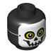 LEGO Black Skeleton Guy Minifigure Head (Recessed Solid Stud) (3626 / 22267)