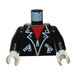 LEGO Schwarz Skelett mit Leather Jacke und oben Hut Torso (973)