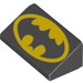 LEGO Noir Pente 1 x 2 (31°) avec Batman logo avec tête à bout mince (26093 / 85984)