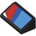 LEGO Noir Pente 1 x 2 (31°) avec Bleu, rouge et blanc Shapes Autocollant (85984)