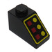 LEGO Schwarz Steigung 1 x 2 (45°) mit Buttons und LEDs (3040)