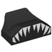 LEGO Black Slope 1 x 2 x 0.7 Curved with Fin with Teeth (47458 / 77000)