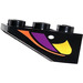 LEGO Black Slope 1 x 3 (25°) Inverted with Green, Yellow, Red and Purple Pattern Both Sides Sticker (4287)