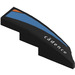 LEGO Black Slope 1 x 4 Angled Left with ‘cādence’ and Blue Stripe Sticker (5415)